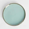 Talerze| Talerz deserowy błękitna mięta AURORA GOLD 20 cm