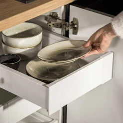 inny Talerz deserowy brązowo-beżowy ZORA 19 cm