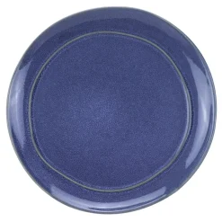 Talerz deserowy ceramiczny niebieski MOLLIS 20 cm