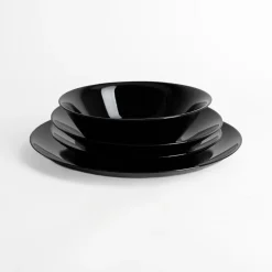 inny Talerz deserowy czarny NOIR 21,6 cm