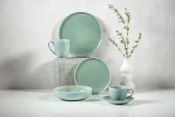 Talerze|Porcelana Bogucice TALERZ DESEROWY NORDICA GRANITE MINT BLUE 22CM