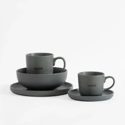 Talerze| Talerz deserowy szary MATTE 20 cm