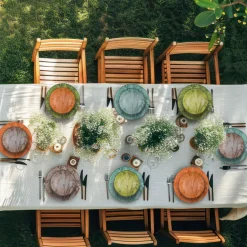 Talerze|Lubiana Talerz deserowy zielony CZTERY PORY ROKU 20,5 cm