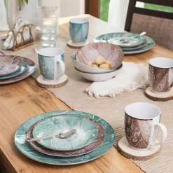 Talerze|Lubiana Talerz obiadowy niebieski CZTERY PORY ROKU 27 cm