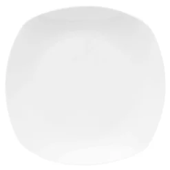Talerze| Talerz obiadowy porcelanowy QUADRO biały 26,7x25 cm