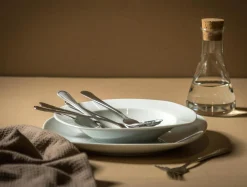 Talerze| Talerz obiadowy porcelanowy QUADRO biały 26,7x25 cm