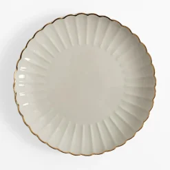 inny Talerz obiadowy porcelanowy ZŁOTY RANT 26,6 cm