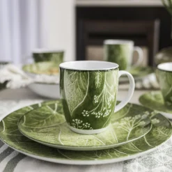 Lubiana Talerz obiadowy zielony CZTERY PORY ROKU 27 cm