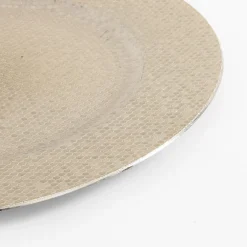 inny Talerz ozdobny podtalerz srebrny 33 cm