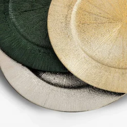 inny Talerz ozdobny podtalerz zielony 33 cm