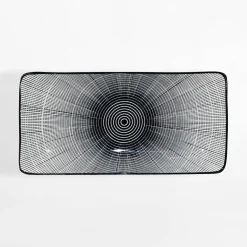 Miski, Patery I Półmiski|inny Talerz prostokątny biało-czarny OTTICO 25x12 cm