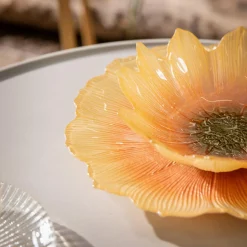 inny Talerz szklany kwiat 21 cm