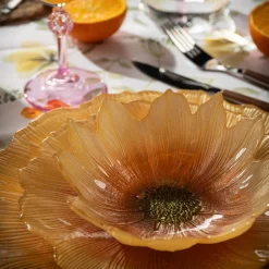 Filiżanki I Spodki|inny Talerz szklany kwiat 28 cm