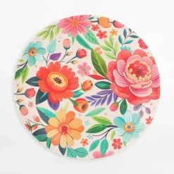 inny Talerz z melaminy w kwiaty 25 cm