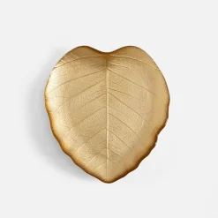 Patery Dekoracyjne|inny Talerz złoty LIŚĆ 19 cm