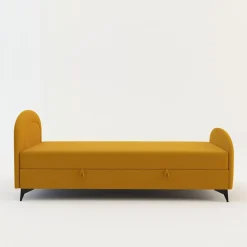 Sofy|Tapczany|inny Tapczan młodzieżowy musztardowy PING 90x200 cm