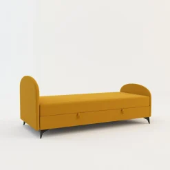 Sofy|Tapczany|inny Tapczan młodzieżowy musztardowy PING 90x200 cm