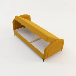 Sofy|Tapczany|inny Tapczan młodzieżowy musztardowy PING 90x200 cm