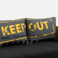 Dzieci Milo Tapczan młodzieżowy szaro-żółty PIXI lewy