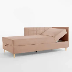 Dzieci Tapczan narożny brzoskwiniowy MARIO 90x200 cm