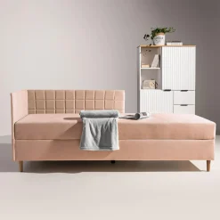 Dzieci Tapczan narożny brzoskwiniowy MARIO 90x200 cm