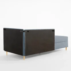 Sofy|Tapczany| Tapczan narożny szaroniebieski MARIO 90x200 cm