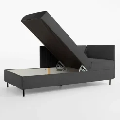 Dzieci Tapczan narożny szary MARIO 90x200 cm