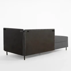 Dzieci Tapczan narożny szary MARIO 90x200 cm