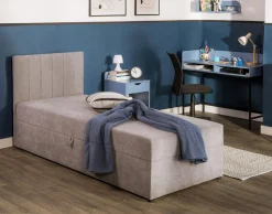 Sofy|Tapczany|Mavik Tapczan szary z pojemnikiem TONY 90x200 cm