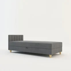 Sofy|Tapczany| Tapczan szary z pojemnikiem JAŚ 90x200
