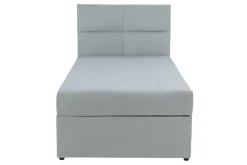 Sofy|Tapczany| Tapczan z pojemnikiem i geometrycznym wezgłowiem NELA 100x200 cm