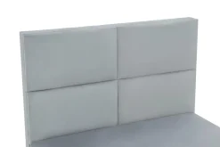 Sofy|Tapczany| Tapczan z pojemnikiem i geometrycznym wezgłowiem NELA 100x200 cm