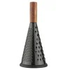 Tarki I Szatkownice| Tarka kuchenna stożkowa z drewnianą rączką czarna 12x27,5 cm