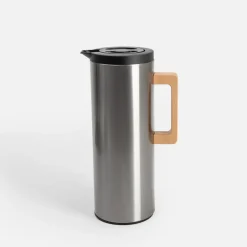 inny Termos z drewnianym uchwytem srebrny 1l