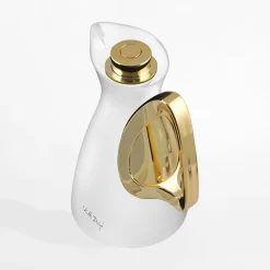 Vialli Design Termos ze szklanym wkładem, biało-złoty ALESSIA 1 l