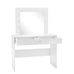 Toaletki I Konsole| Toaletka z lustrem i oświetleniem biała