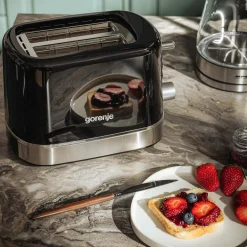 Małe Agd|Tostery|Gorenje Toster czarno-srebrny T800DB