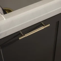 Uchwyty Standardowe| Uchwyt PORTO RYF 18,2 cm złoty szczotkowany