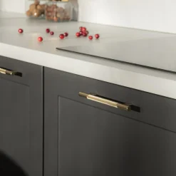 Uchwyty Standardowe| Uchwyt PORTO RYF 18,2 cm złoty szczotkowany