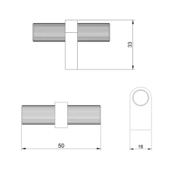 inny Uchwyt złoty grafit PORTO METIS 5 cm