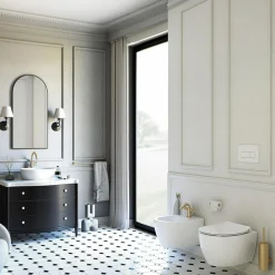 Deante Umywalka ceramiczna nablatowa biała ALPINIA 47 cm