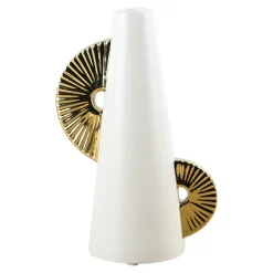 Wazon abstrakcyjny biało-złoty 20 cm