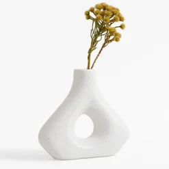 Wazony|inny Wazon geometryczny biały 20 cm