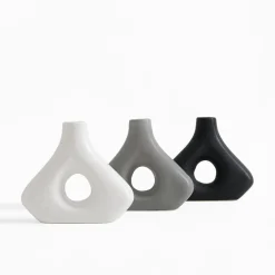 Wazony|inny Wazon geometryczny czarny 20 cm