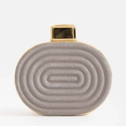 Wazony|inny Wazon glamour szaro-złoty 15 cm