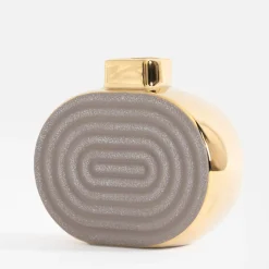 Wazony|inny Wazon glamour szaro-złoty 15 cm