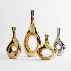 inny Wazon nowoczesny srebrny 25,5 cm