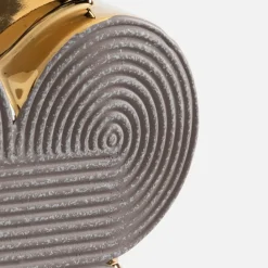 Wazony|inny Wazon nowoczesny szaro-złoty 15 cm