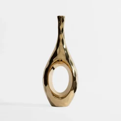 Wazony|inny Wazon nowoczesny złoty 41 cm