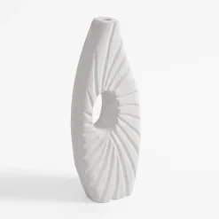 inny Wazon żłobiony biały 35 cm